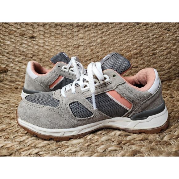 Caterpillar Women's 5 Woodward Gray Pink Suede Steel Toe Work Construction Shoe - Picture 7 of 11